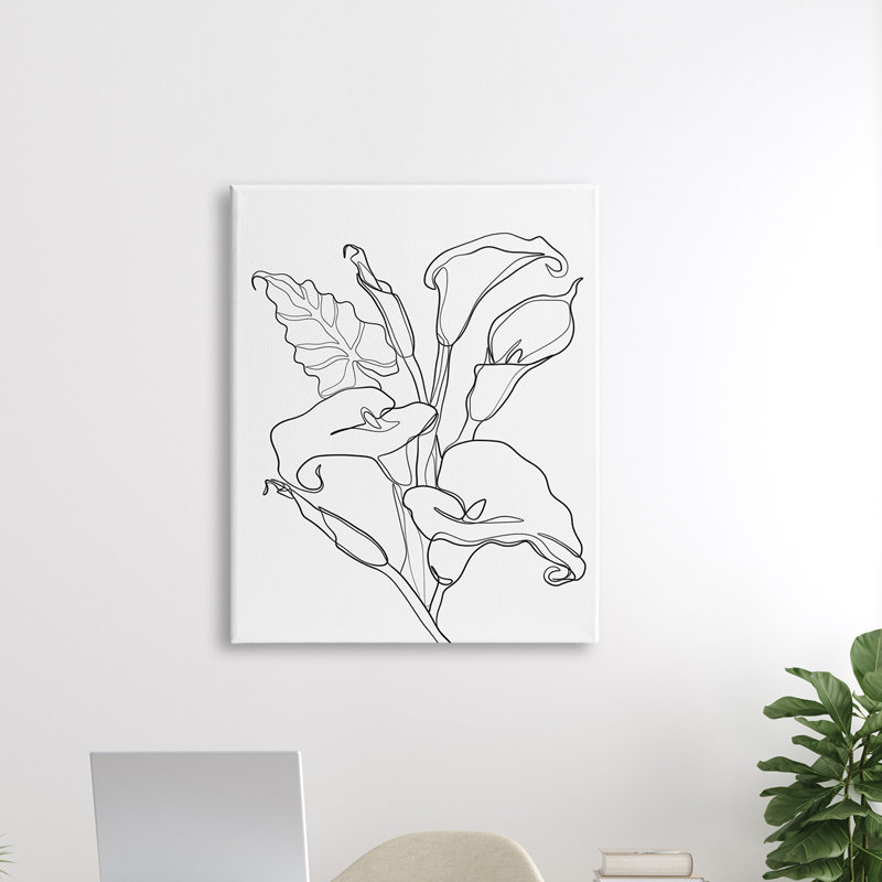 Calla Lily, Toile tendue, H 40 po x l 30 po