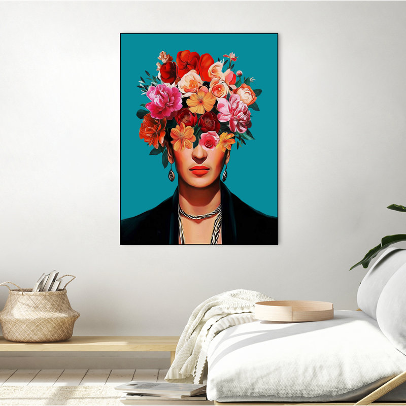 Toile encadrée Frida's Flowers, H 24 po x l 18 po