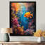 Orange, bleu, corail, poisson rouge, Marvel - art mural de mur de corail, salon-1717087424-1745399147