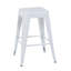24 tabourets de bar sans dossier en métal de 24 po de hauteur comptoir, non empilables, détachables, simples et faciles à assembler, espace pour îlot de cuisine, bar, salle à manger - tracas de ton blanc - couleur rapide