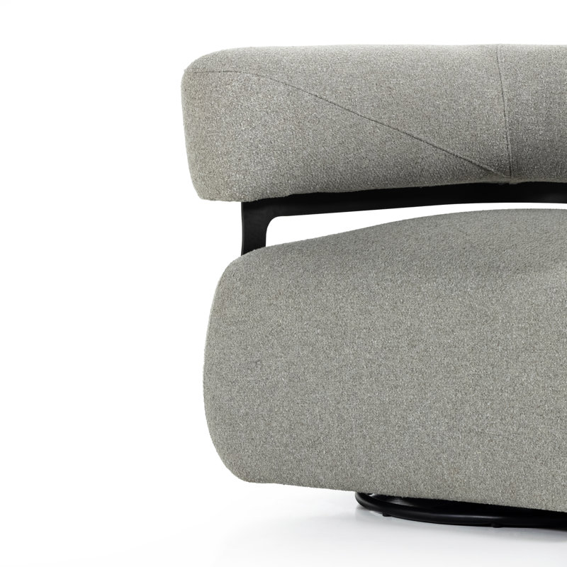 Gareth Swivel Barrel Chair, Torrance Silver
