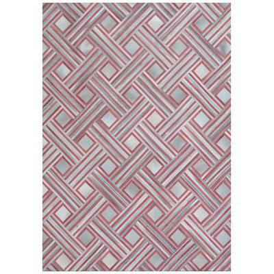 Natural Hide Cowhide Geometric Area Rug
