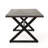 Rolando Outdoor Aluminum Dining Table With Steel Frame, Brown / Black