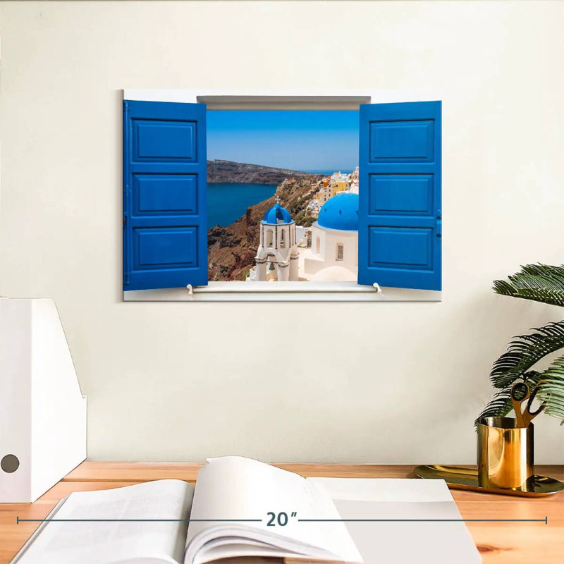 Gillard Oia Window View, 8" H x 12" W