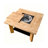 Modern Burlywood Solid Wood Square Coffee Table