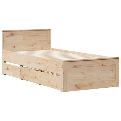Dairine Solid Wood Storage Bed