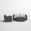 Ensemble de conversation en osier pour 3 personnes avec coussins Dayse-645407018