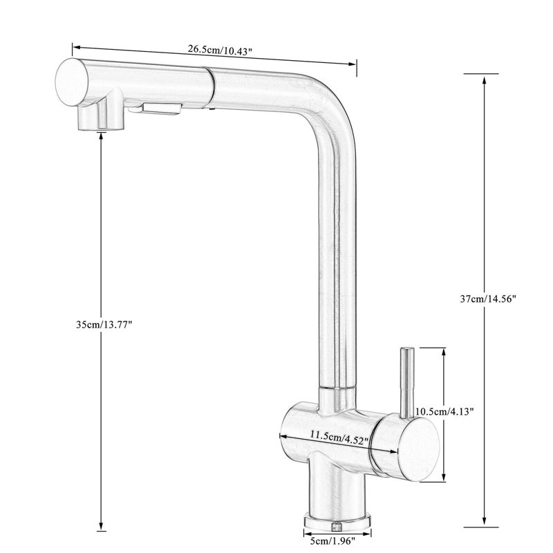 Belfry Kitchen Raposo Pull Out Kitchen Faucet