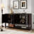 Elegant Retro Console Table/Storage Cabinet/Sideboard With Mirrored Doors-1097788164