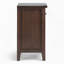 Table de chevet en bois de 61 cm de large, couleur brun roux