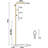 Metal Coat Rack With 4 Hooks And Stable Base, Modern Coat Tree With Crossbar, L Shaped Coat Hanger Stand, Perchero De Pie, Free Standing Coat Rack For Entryway And Corner, Gold Coat Rack