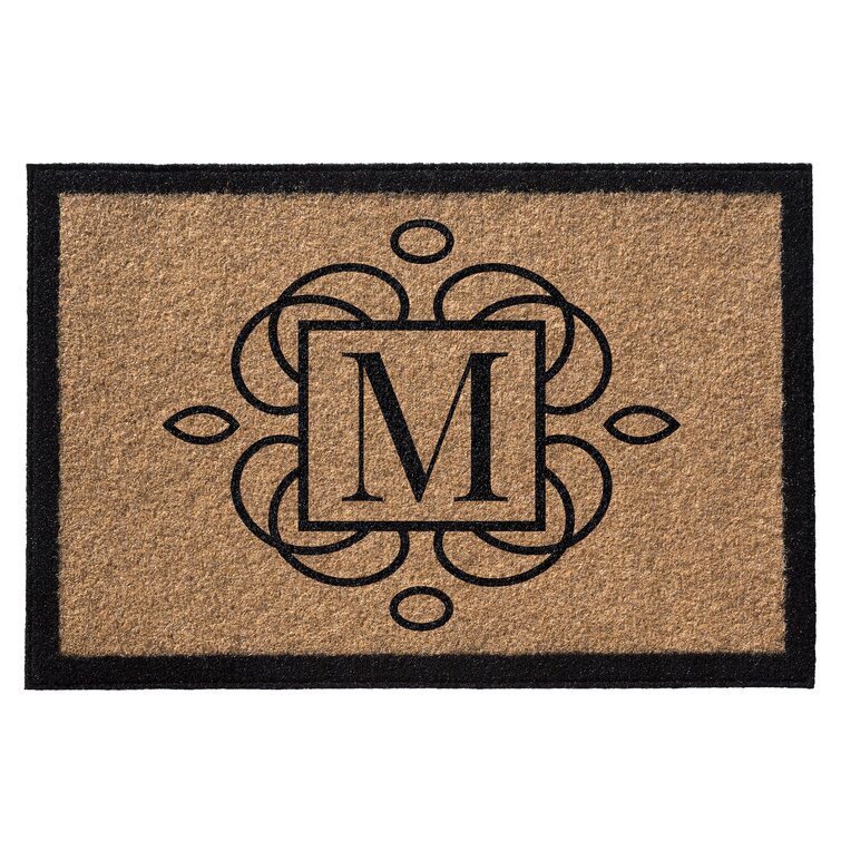 Northlight Gold and Natural Coir Rectangular Welcome Doormat 23 x 35