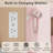 Jaseria Makeup Vanity Set with LED Lighted Mirror & Power Outlet, Vanity Table with 6 Storage Shelves for Bedroom-1580080367
