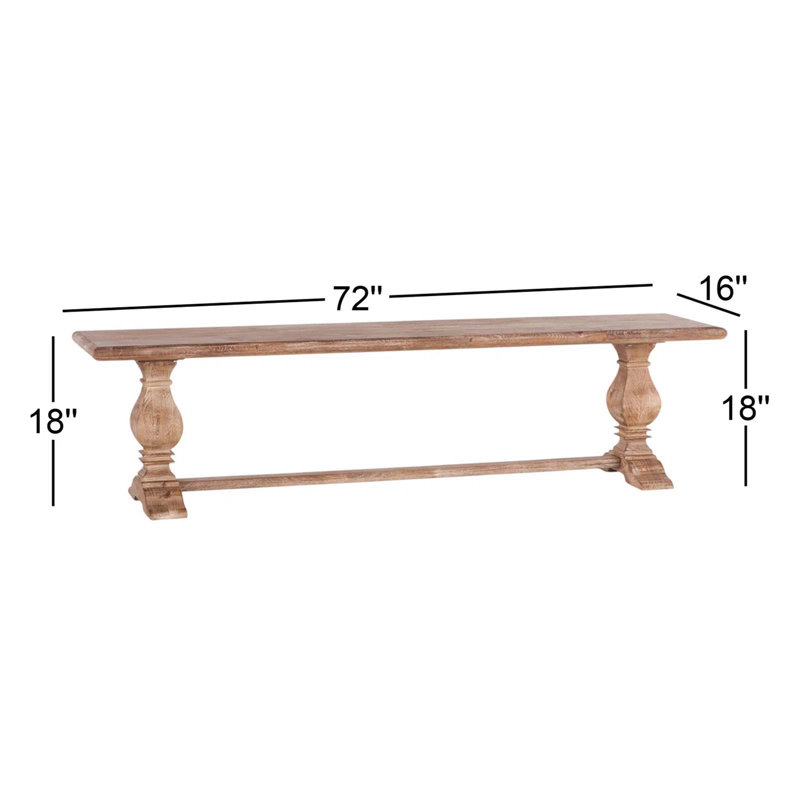 Ensemble de salle à manger Gloria, 30" H x 72" W x 36" D, 3 Pieces: Table, 2 Benchs