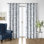 Tinsley Blue Cotton Grommet Top Drapery Panel Set of 2