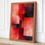 Red Geometry Abstract - Wrapped Canvas-381998319-381998327