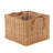 Cole and Grey Rattan Handmade Woven Brown Decorative and Functional Storage Basket with Leather Handles