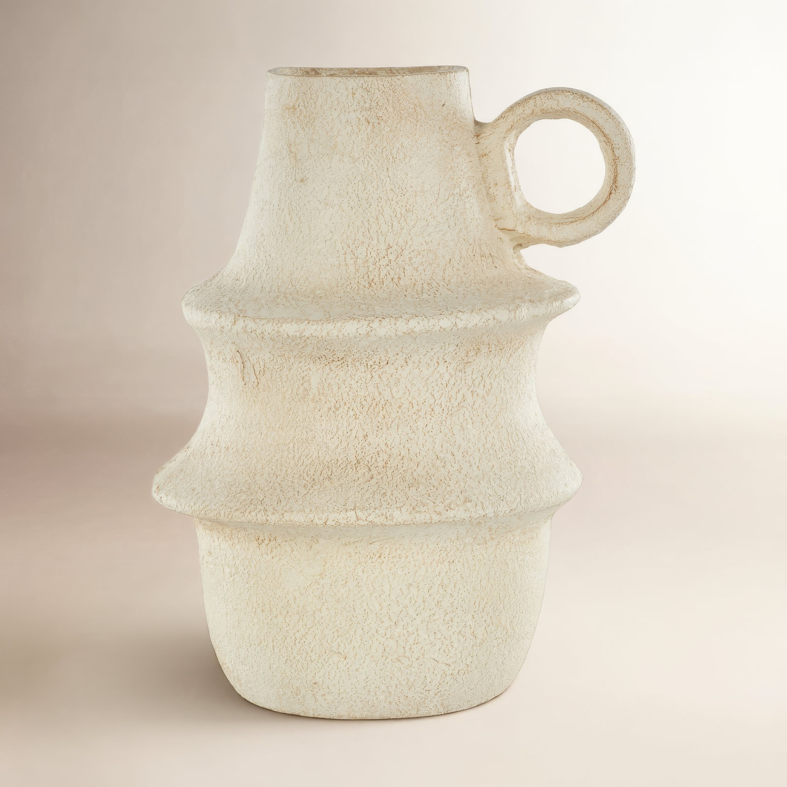Paper Mache Table Vase, 15.25" H x 9.85" W x 9.9" D