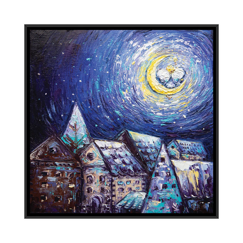 Angel by Betsy McDaniel - Painting on Canvas, Black Framed, 66.04 cm H x 66.04 cm W