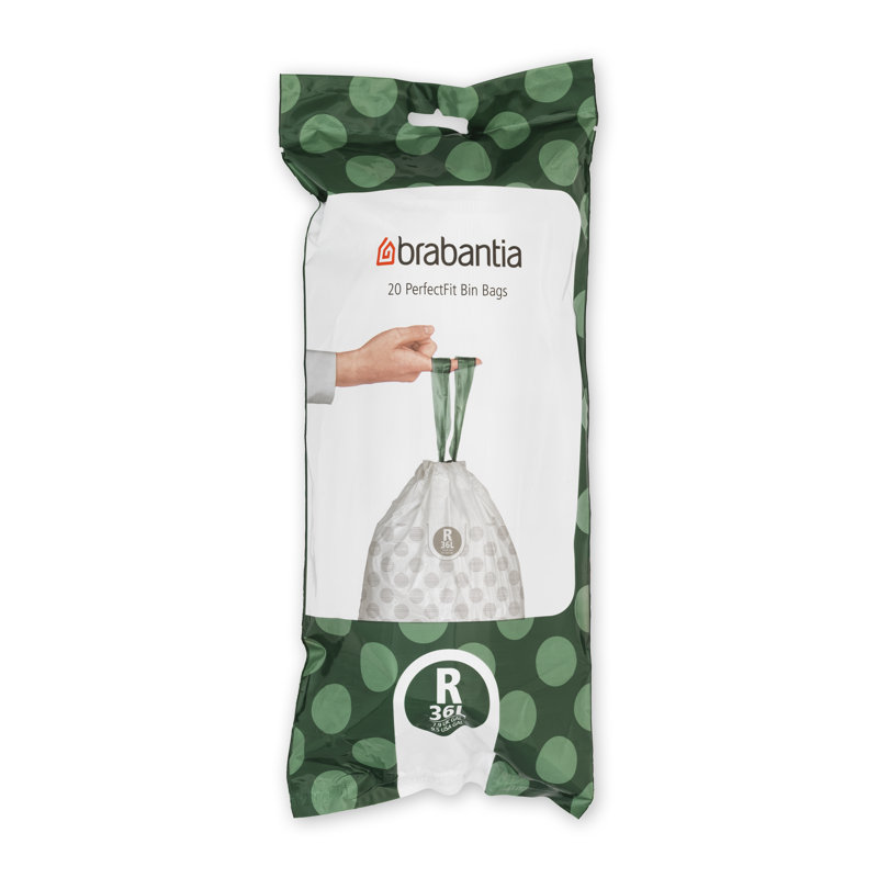 Sacs poubelle PerfectFit de Brabantia, code R, 9,5 gallons (36 L), 120 sacs poubelle