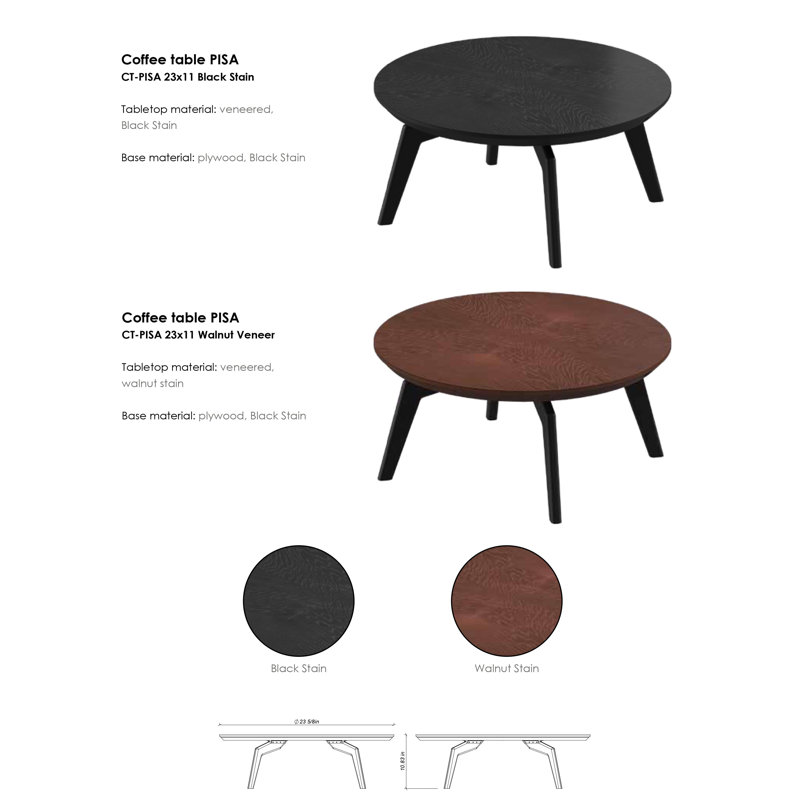 Table basse Bryani, Noir