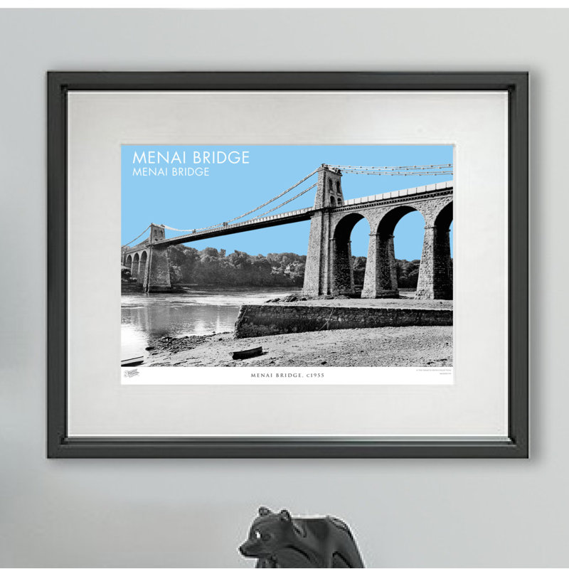 Menai Bridge, C1955 by Francis Frith - Single Picture Frame Print, 28cm H x 36cm W x 2.3cm D