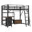 Metal Loft Bed With Storage Shelves, Wardrobe And Drawers For Teen And Adults-116760243
