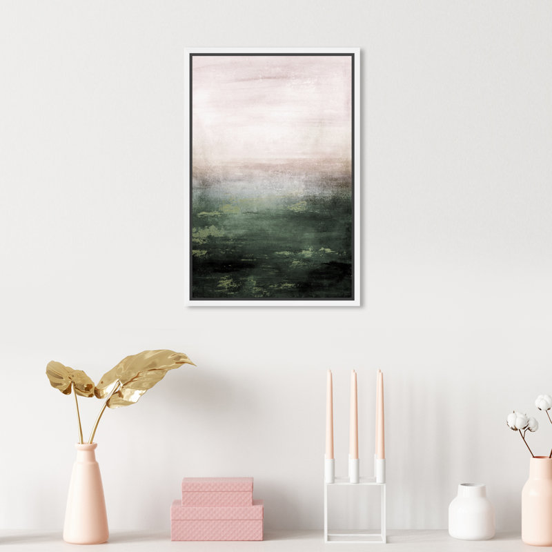 «Abstract Mossy Sailing», reproduction d'impression, Toile blanche encadrée, H 15 po x l 10 po x P 1,5 po