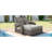 2 Pe Reclining Lounge, Gray, Adjustable Back, With Comfortable And Water- Fabric Covers Chaise Lounge For 2, Protected Cushions-449716735