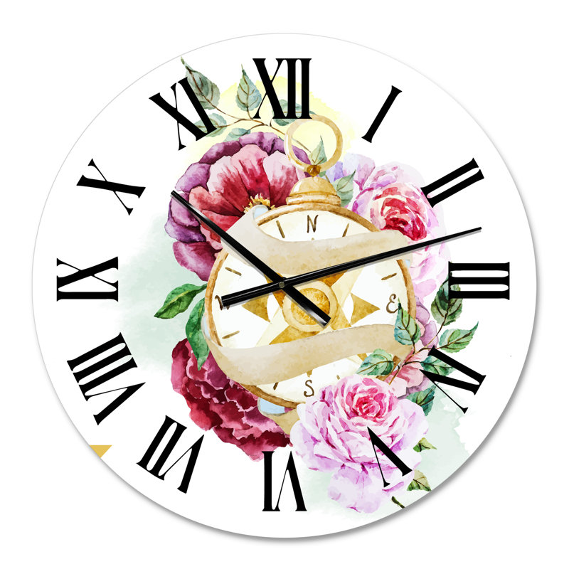 Compass Of Flowers - Horloge murale traditionnelle, Petit
