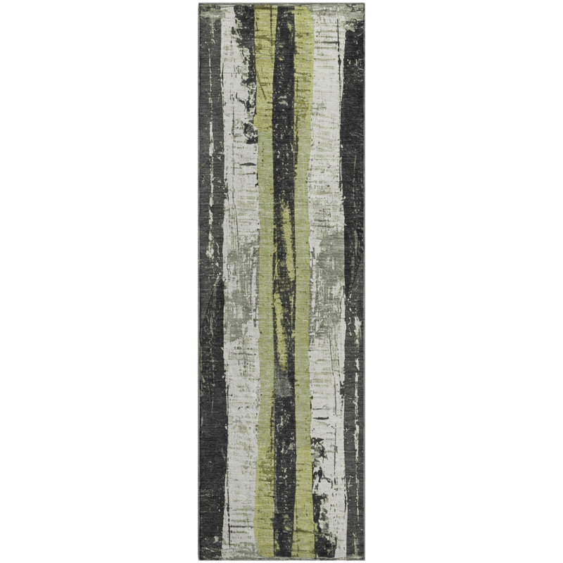 Premium Machine Washable Mayfield AMF1872 Stripes Rug, Runner 2'3" x 7'6"