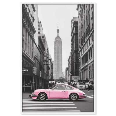 «Pink in the Cityscape», reproduction d'art sur toile par Art Remedy