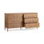 Alisen Oak Wood 6-Drawer Dressser