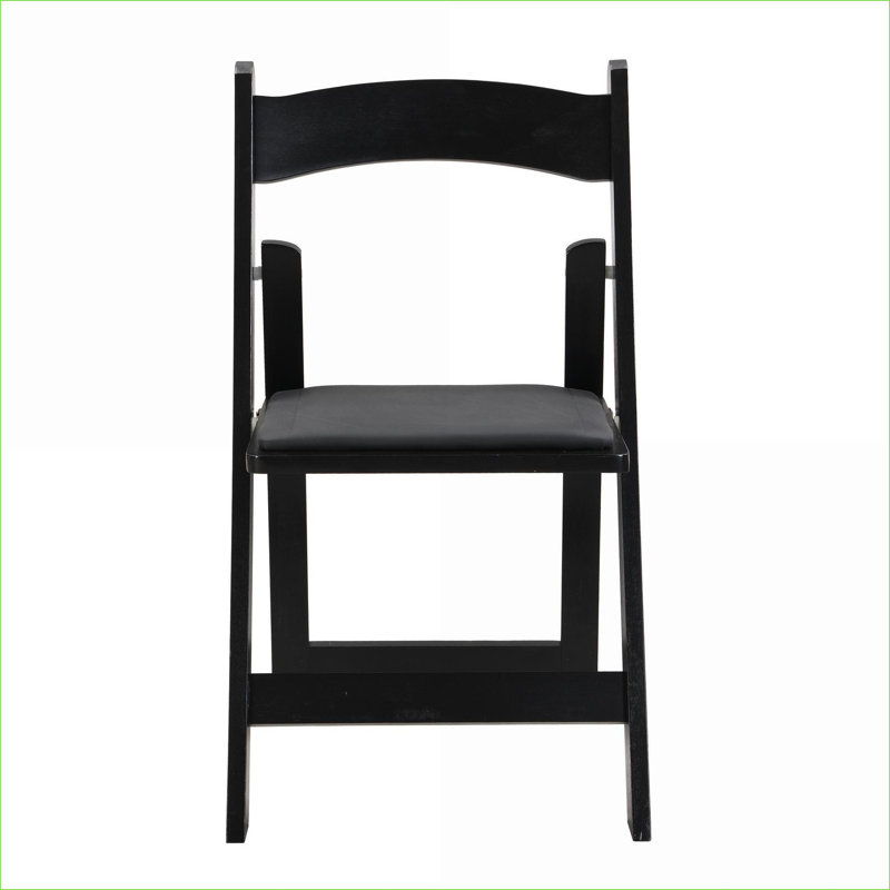 Ensemble de 4 chaises d'appoint rembourrées pliantes, chaises portatives peu encombrantes avec coussin noir & amp; Cadre noir pour salle à manger, petits espaces pour adultes