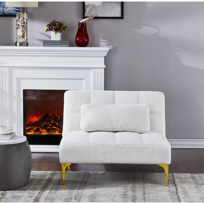 Terresia Upholstered Accent Chair with Ottoman