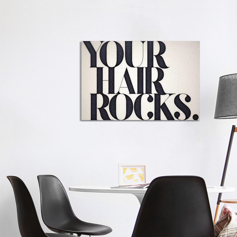 Your Hair Rocks - Print, 101.6 cm H x 66.04 cm W, White Framed