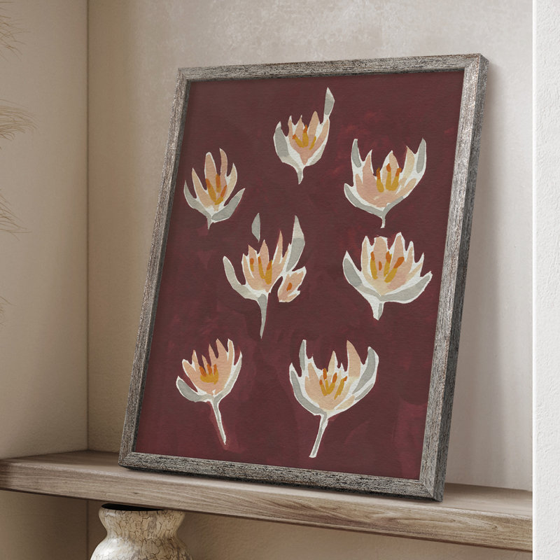 «Pink Potpourri I», reproduction encadrée - bois massif, H 15 po x l 12 po