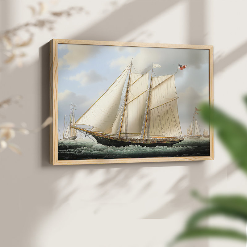 Nautical Series-CIV - Reproduction encadrée - Restickable, Naturel, H 16 po x l 20 po