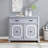 2-Door Accent Cabinet With 1 Drawer Grey Sideboard Metal Sideboard