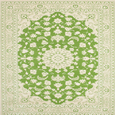 Tapis traditionnel vert / gris Dant