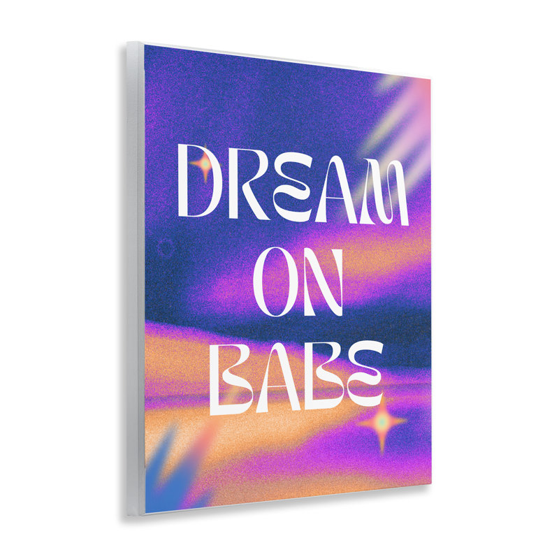  «Dream On Babe», plaque murale mauve par House of Lulu