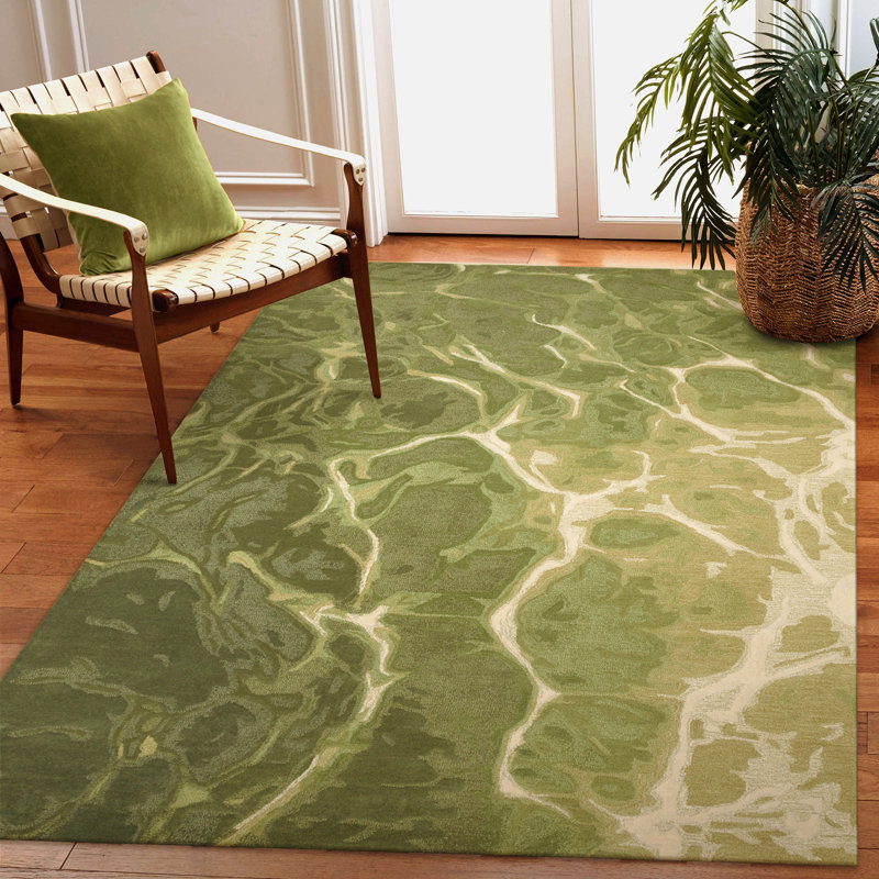 Tapis en laine Patchell, Rectangle 3 pi 6 po x 5 pi 6 po