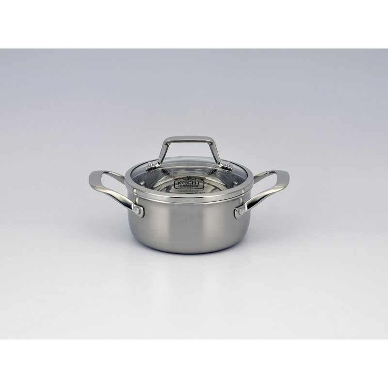Kucht 10 Piece Stainless Steel Non Stick Cookware Set