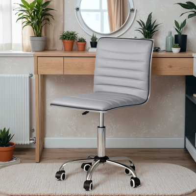 Kaycee Faux Leather Mid Back Swivel Computer Task Desk Chair