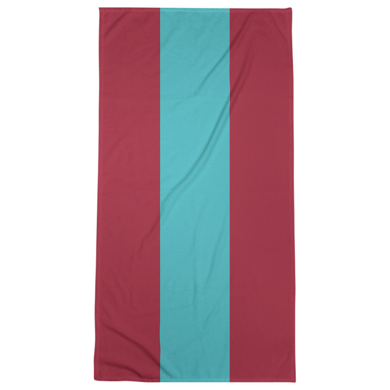 Beach Towel, Microfiber, Sedona Red/Teal/Sedona Red
