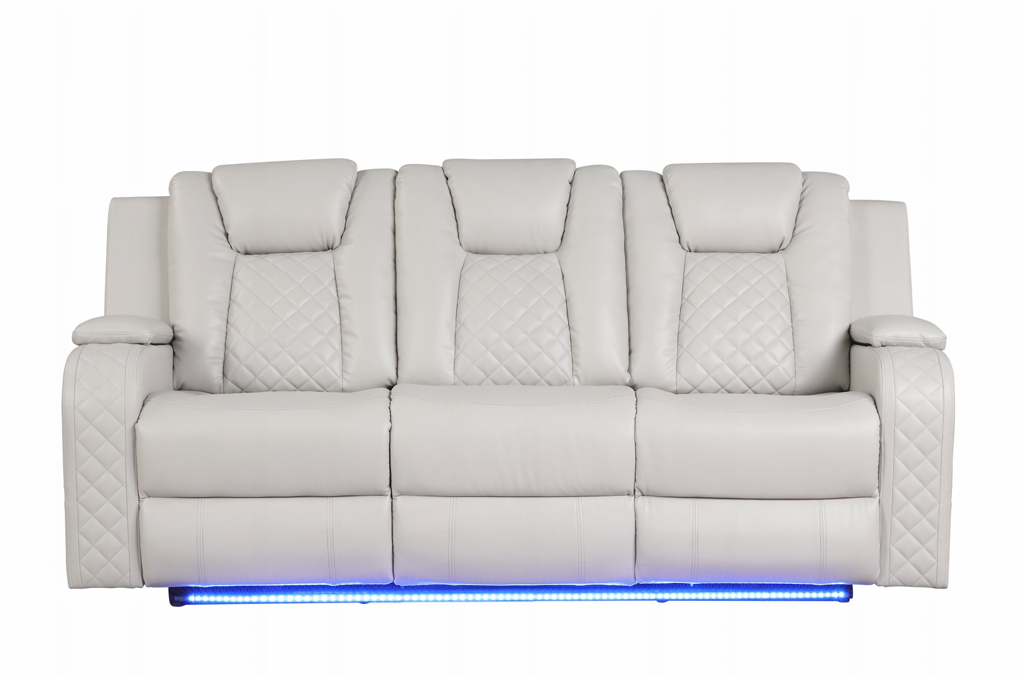 Hokku Designs Power Reclining Sofa Made With Faux Leather | Wayfair
