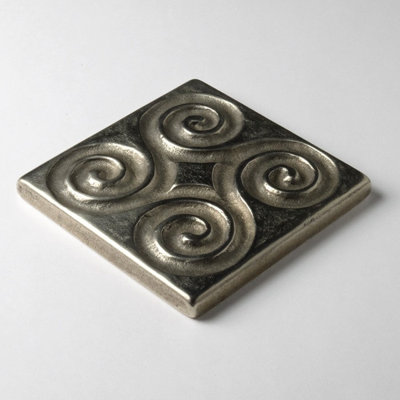 Pinwheel 3'' x 3'' Decorative Tile Insert