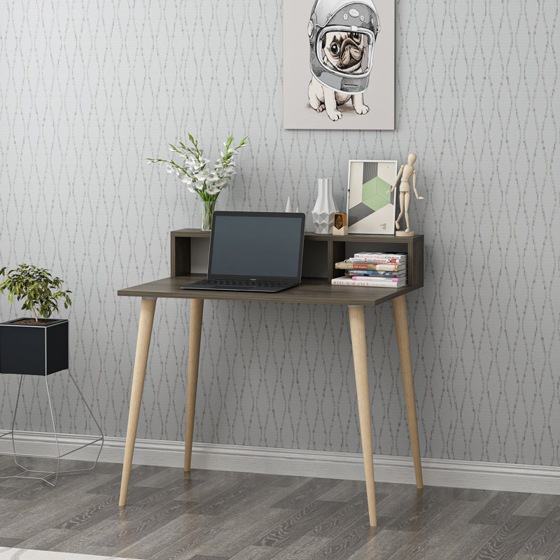 Bureau d'étudiant, H 60 po x l 90 po x P 75 po, Brun