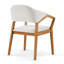 Ensemble de 2 fauteuils contemporains, revêtement en chenille beige doux, dossier incurvé, structure en bois massif, capacité de 300 lb
