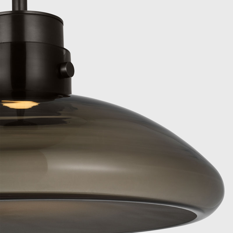 Morgan 1 - Light LED Pendant, Gray, Burnished Bronze